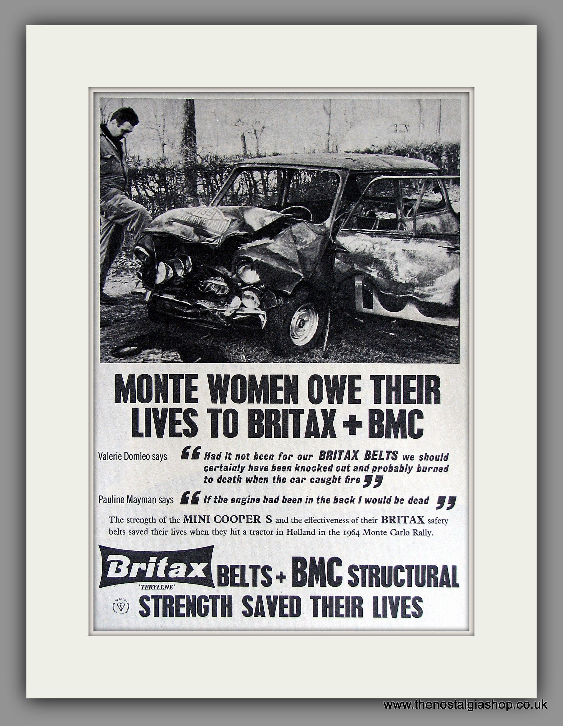 vintage britax Mini Britax Belts 1964. Original Vintage Advert (ref AD7847) – The  Nostalgia Shop