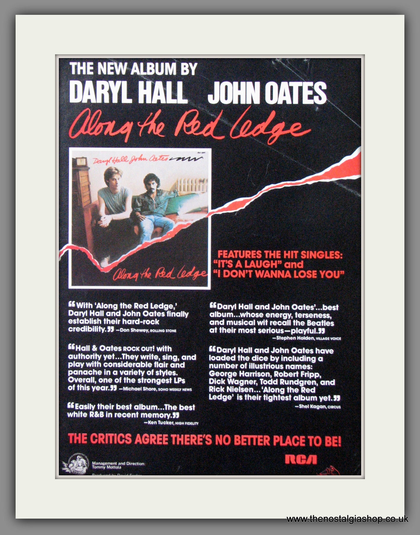 Hall and Oates. Along The Red Ledge. 1978. Original Advert (ref AD55219)