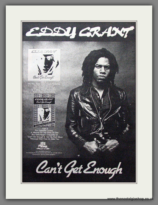 Eddy Grant Can't Get Enough. Original Advert 1981 (ref AD12757)