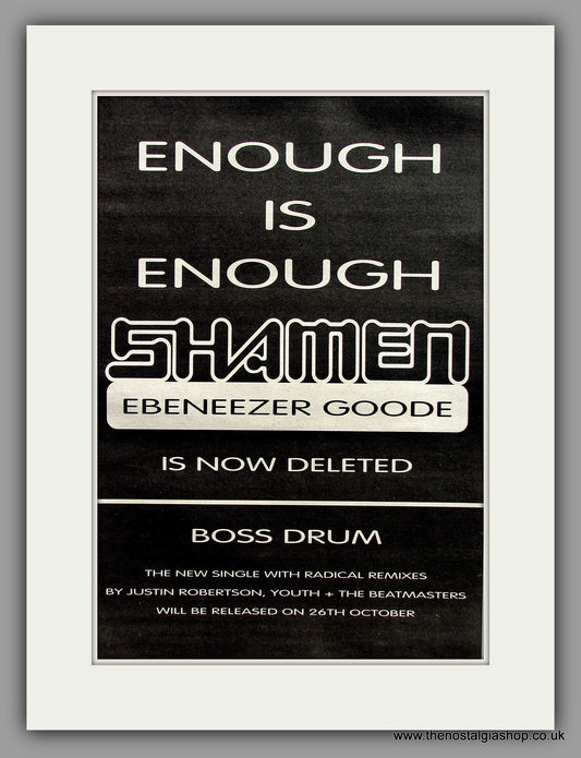 Shamen. Ebeneezer Goode. Original Vintage Advert 1992 (ref AD10318)