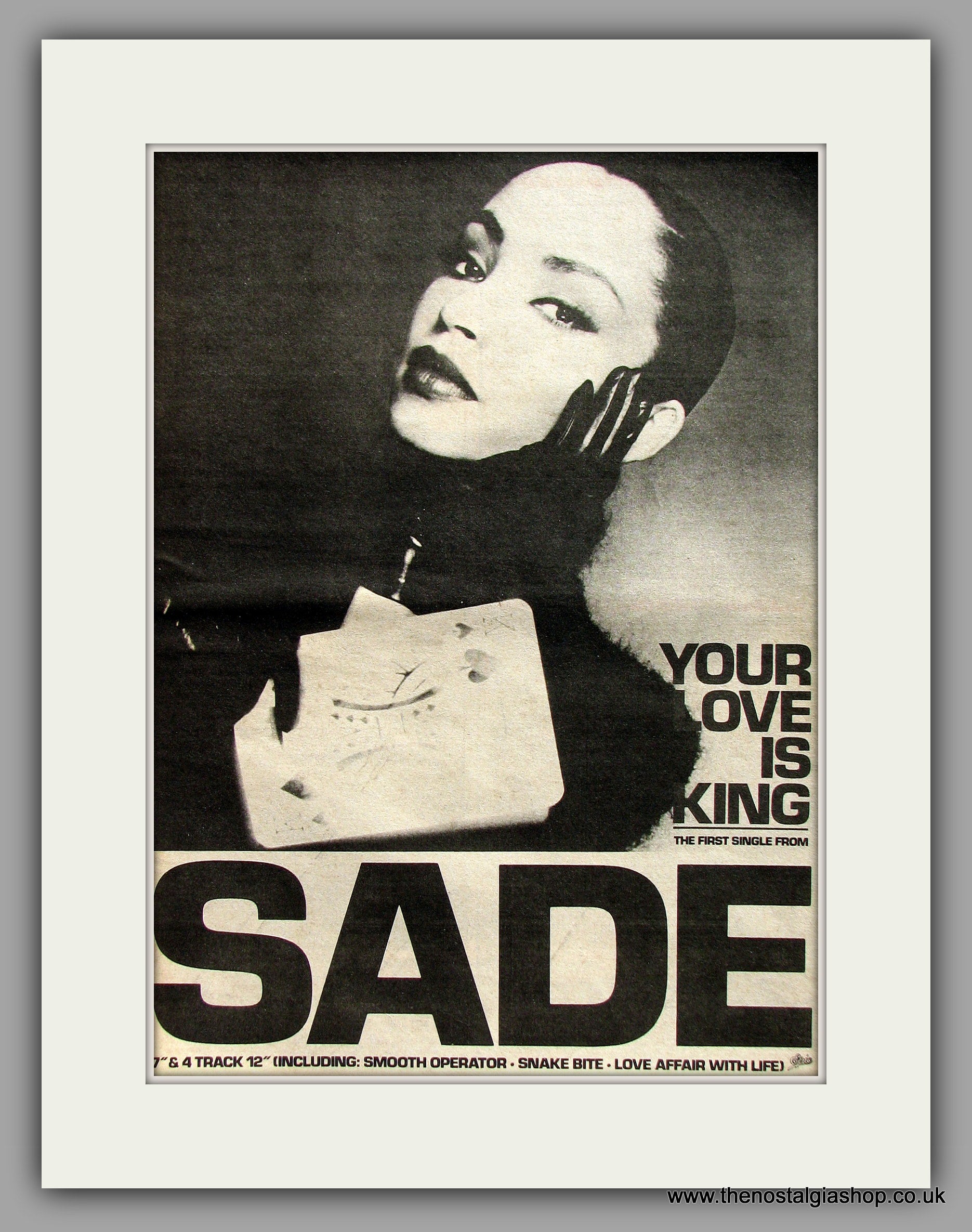 Sade. Your Love Is King. Original Vintage Advert 1984 (ref AD10323) – The  Nostalgia Shop