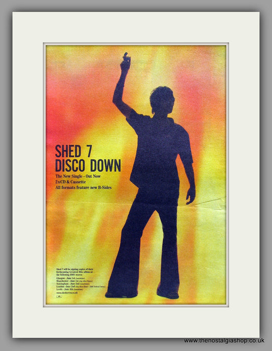 Shed Seven. Disco Down. Original Vintage Advert 1999 (ref AD10327)