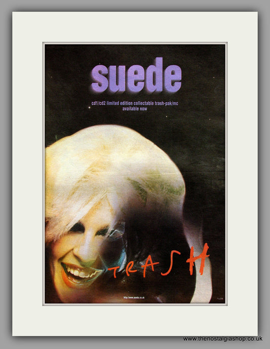 Suede. Trash. Original Colour Vintage Advert 1996 (ref AD10330)