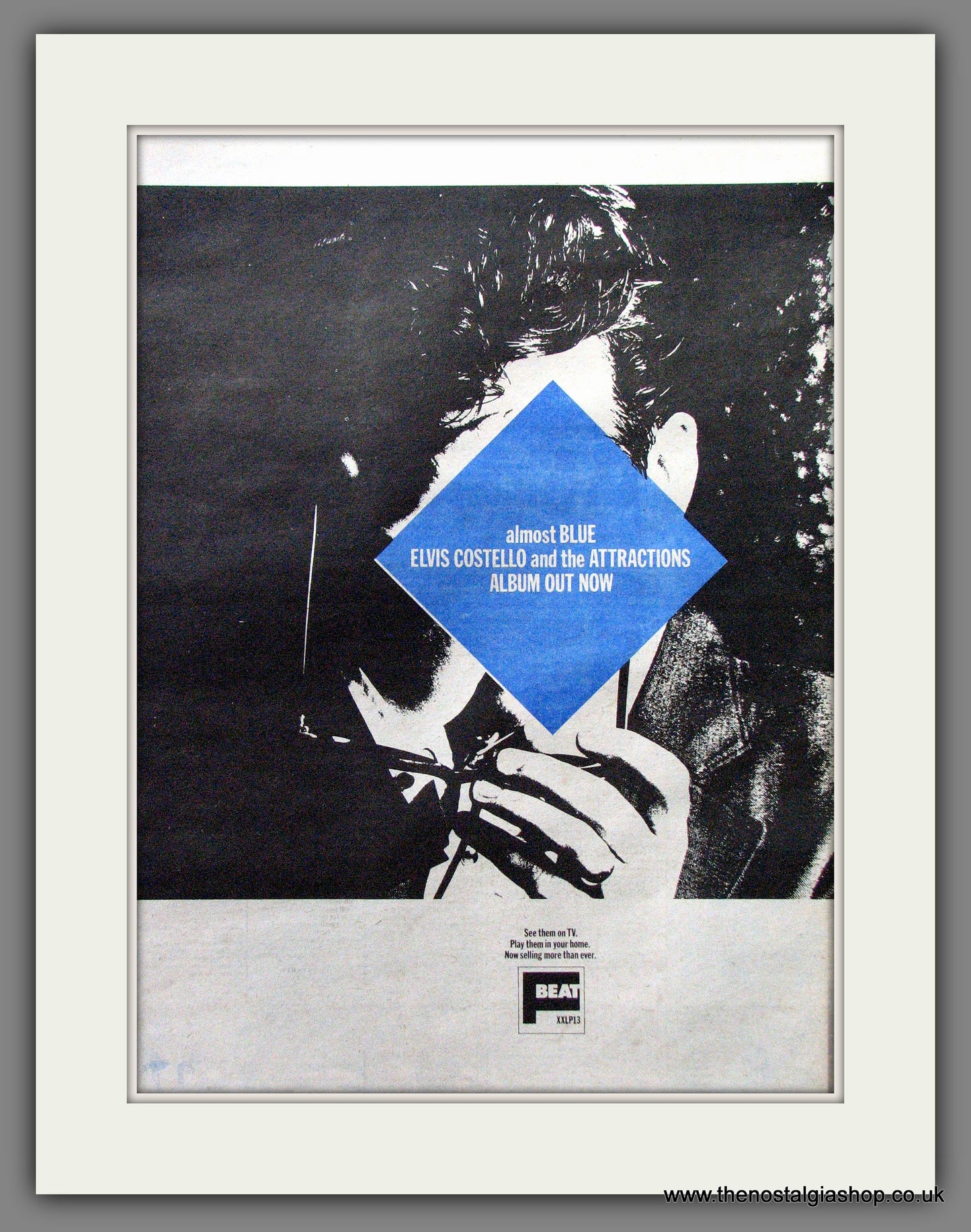 Elvis Costello & The Attractions Almost Blue. Original Advert 1981 (ref AD12807)