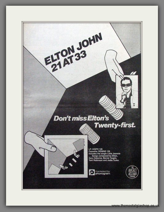 Elton John 21 At 33. Original Advert 1980 (ref AD12838)