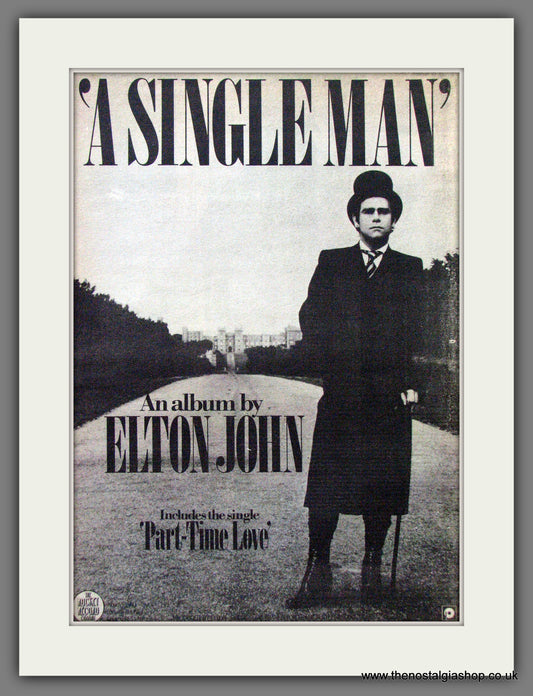 Elton John A Single Man. Set Of 2  Original Adverts 1978 (ref AD12840)