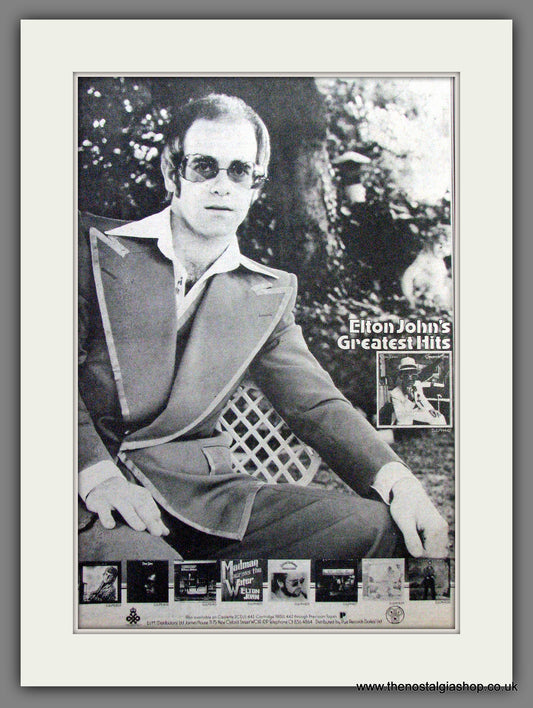 Elton John Greatest Hits. Original Advert 1974 (ref AD12844)