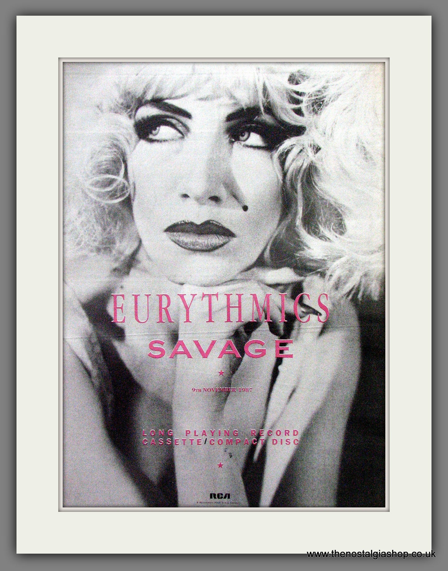 Eurythmics Savage. Original Advert 1987 (ref AD12878)