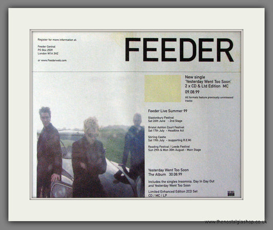 Feeder Festival. Original Advert 1999 (ref AD12975)