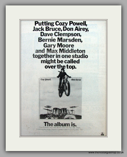 Cozy Powell-Over The Top.  Original Vintage Advert 1979 (ref AD10525)