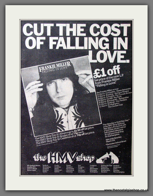 Frankie Miller Falling In Love. Original Advert 1979 (ref AD13104)