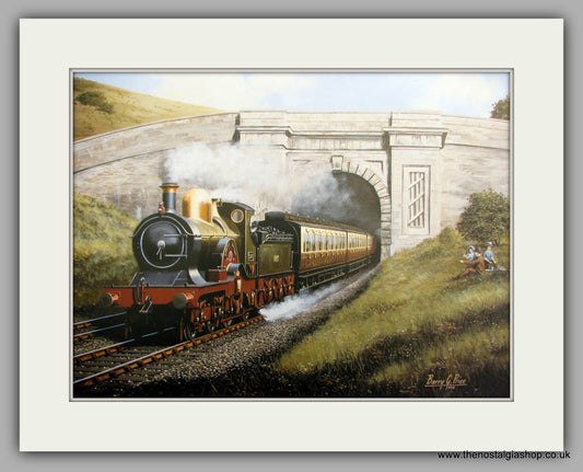Lorna Doone No.3047. Mounted Railway print (ref N41)