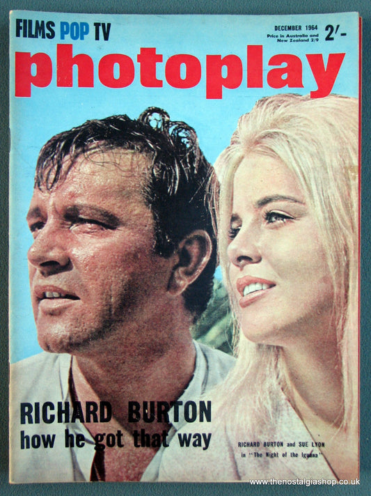 Photoplay Film Magazine. December 1964. Cover Richard Burton. (M125)