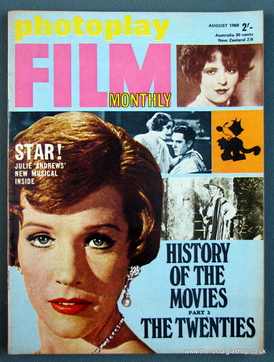 Photoplay Film Magazine. August 1968. Cover Julie Andrews. (M141)