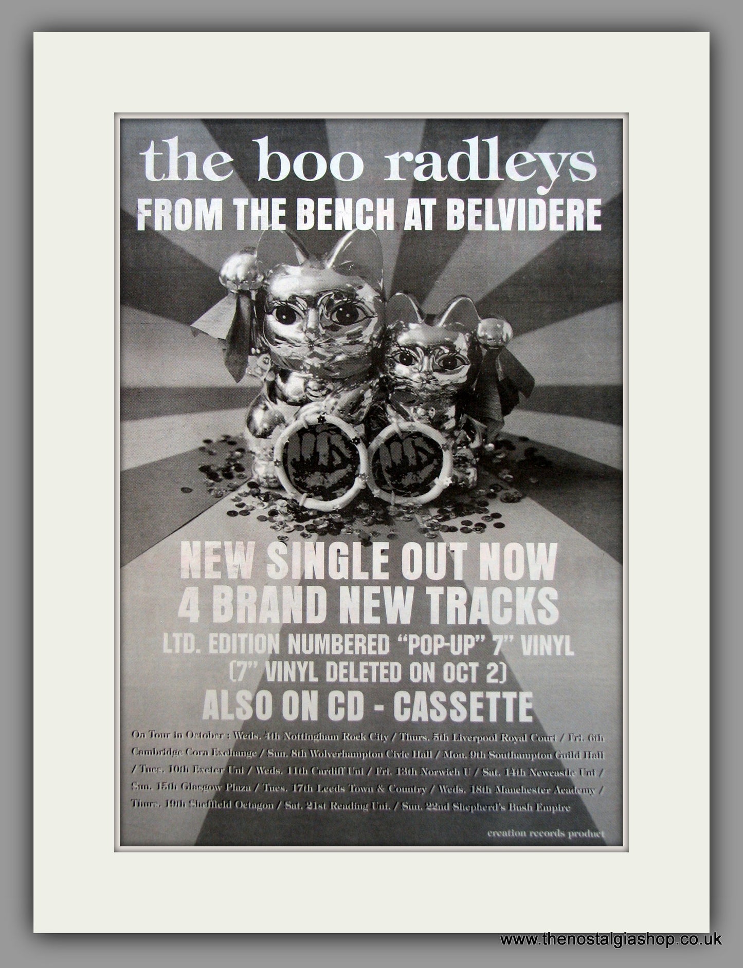 Boo Radleys (The)- From The Bench at Belvidare. Original Vintage Advert 1995 (ref AD10617)