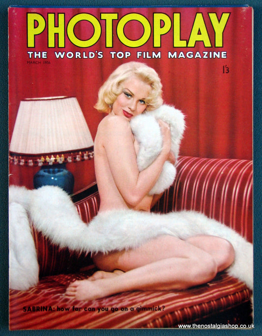 Photoplay Film Magazine. March 1956. Cover Sabrina. (M105)