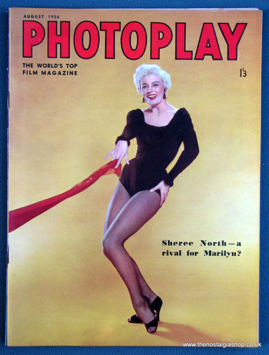 Photoplay Film Magazine. August 1954. Cover Sheree North. (M114)