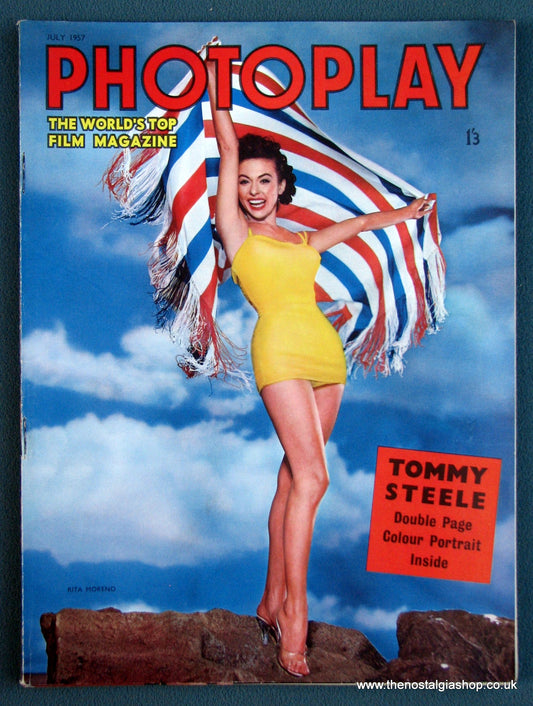 Photoplay Film Magazine. July 1957. Cover Rita Moreno. (M118)