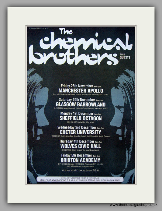 Chemical Brothers (The) - Setting Sun.  Original Vintage Advert 1996 (ref AD10661)