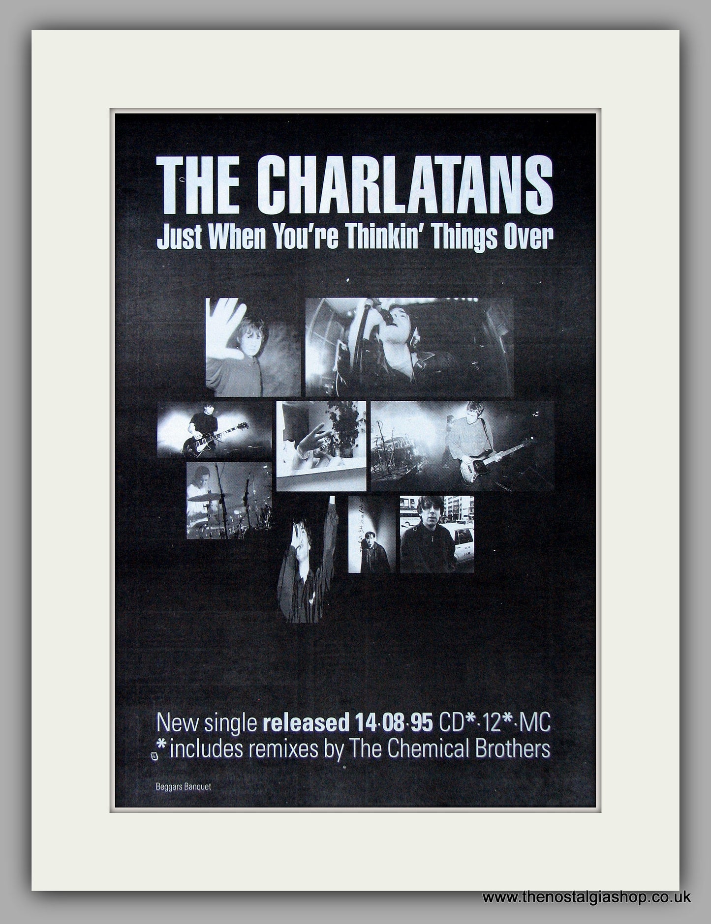 Charlatans (The) - Just When You're Thinkin' Things Over. Original Vintage Advert 1995 (ref AD10666)