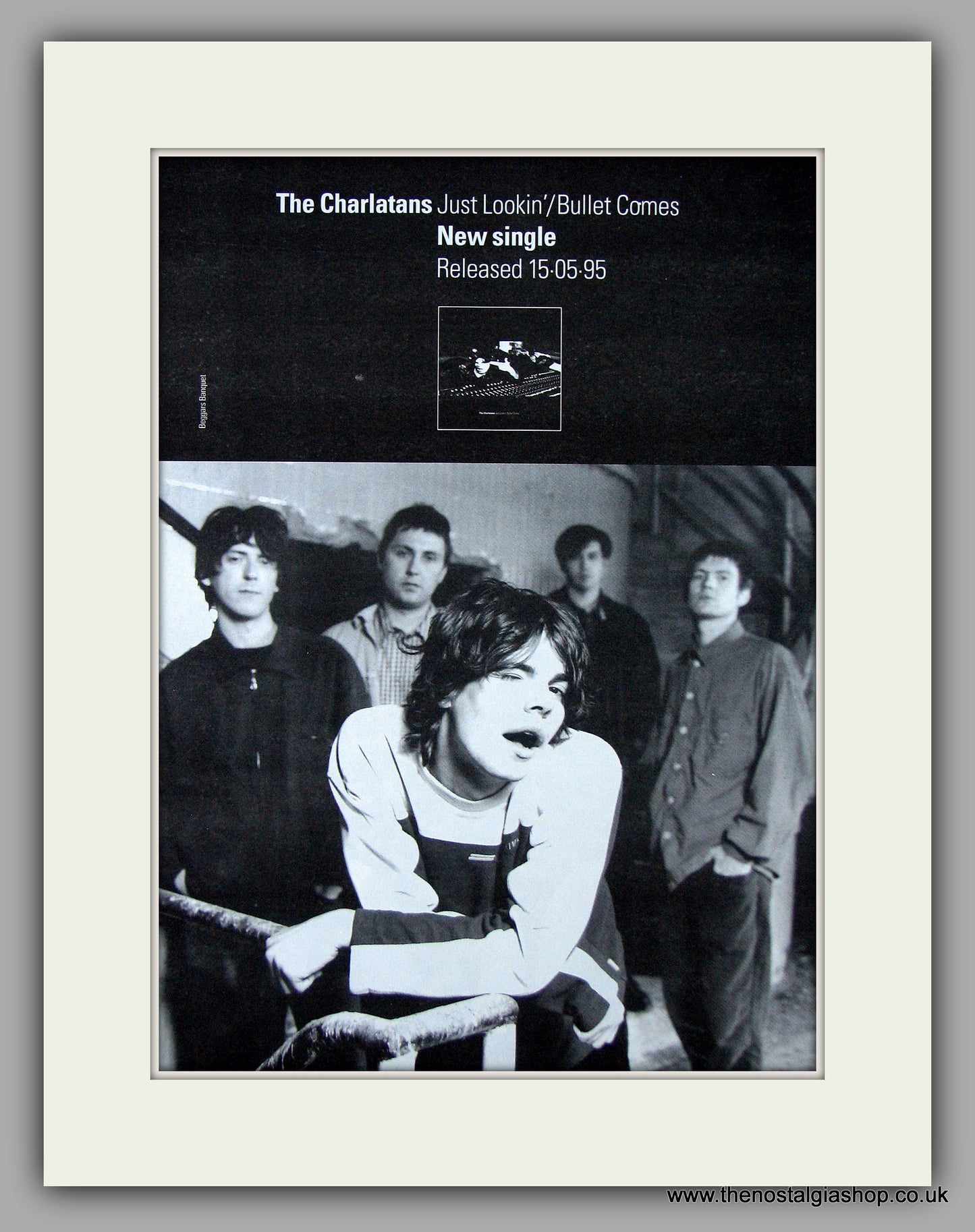 Charlatans (The) - Just Lookin'/Bullet Comes. Original Vintage Advert 1995 (ref AD10669)