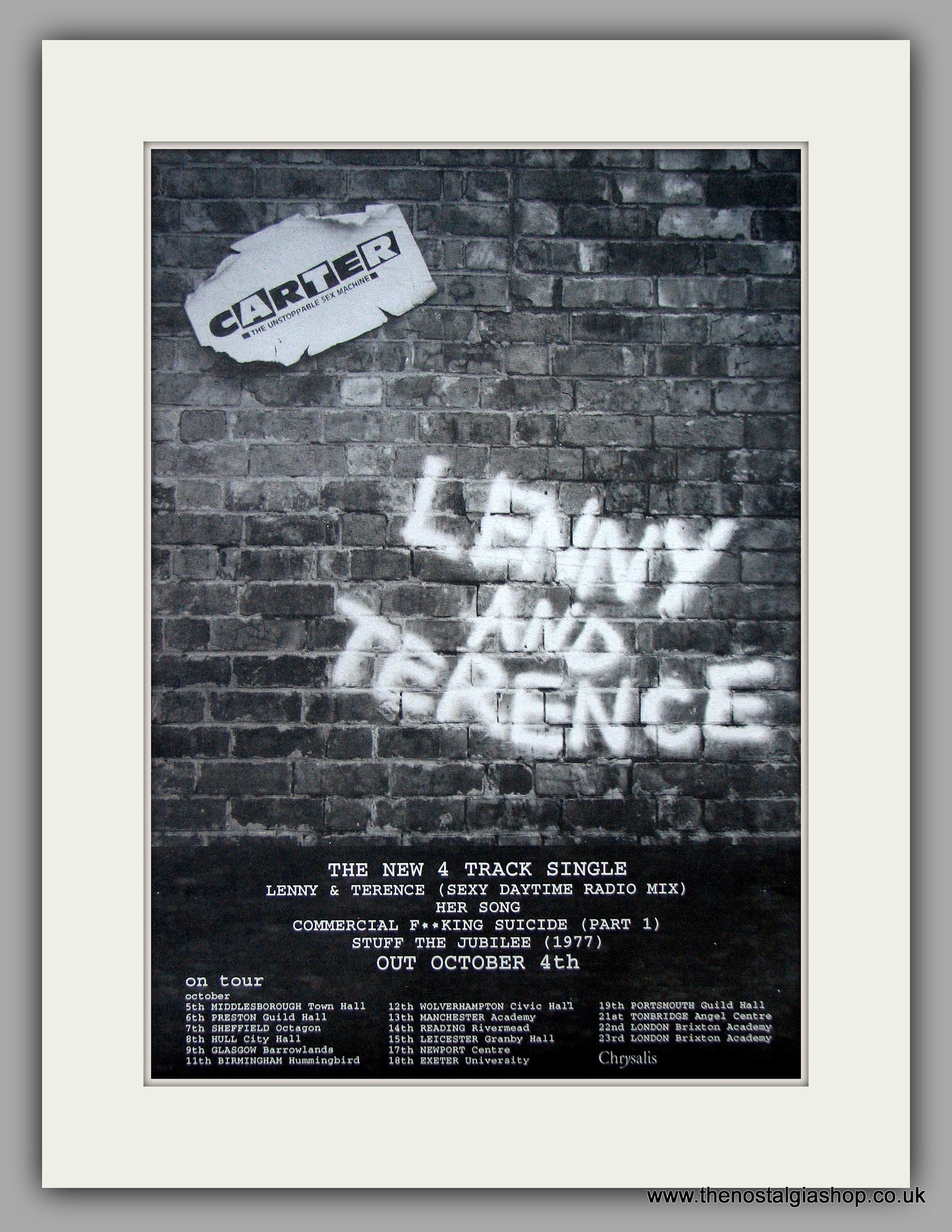 Carter - Lenny And Terence. Original Vintage Advert 1993 (ref AD10679)