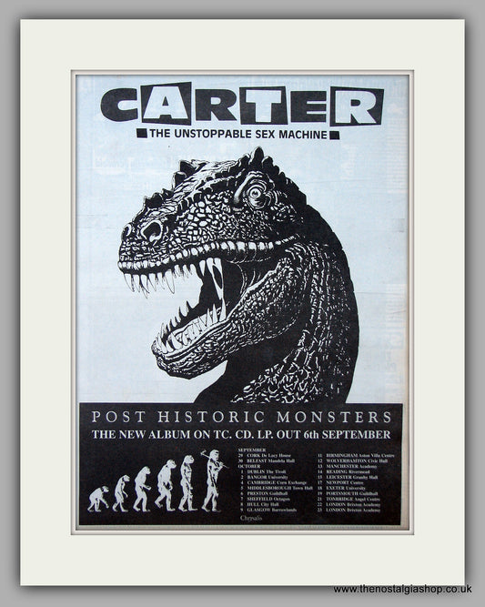 Carter - Post Historic Monsters.  Original Vintage Advert 1993 (ref AD10683)