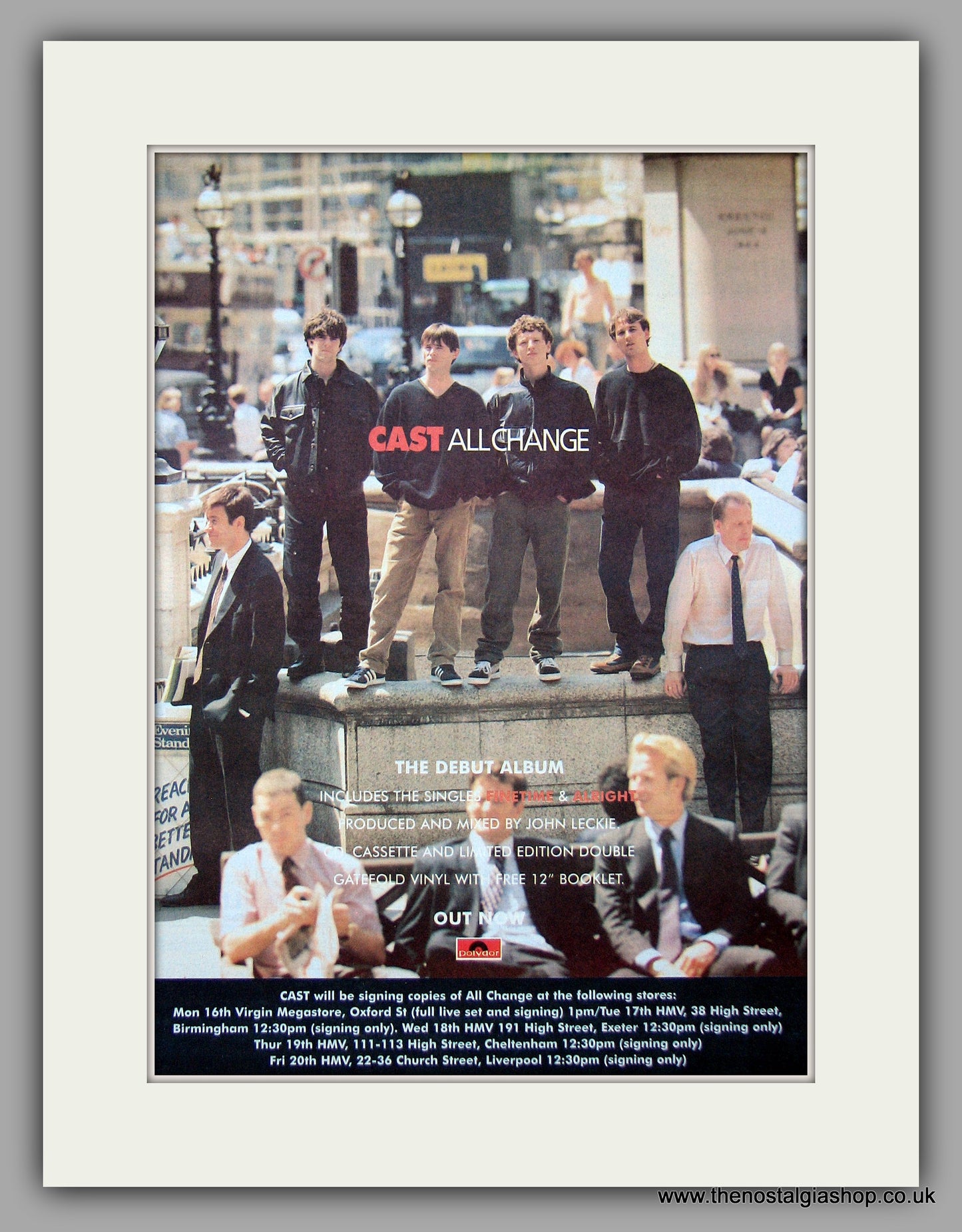 Cast - All Change. Original Vintage Advert 1995 (ref AD10686)