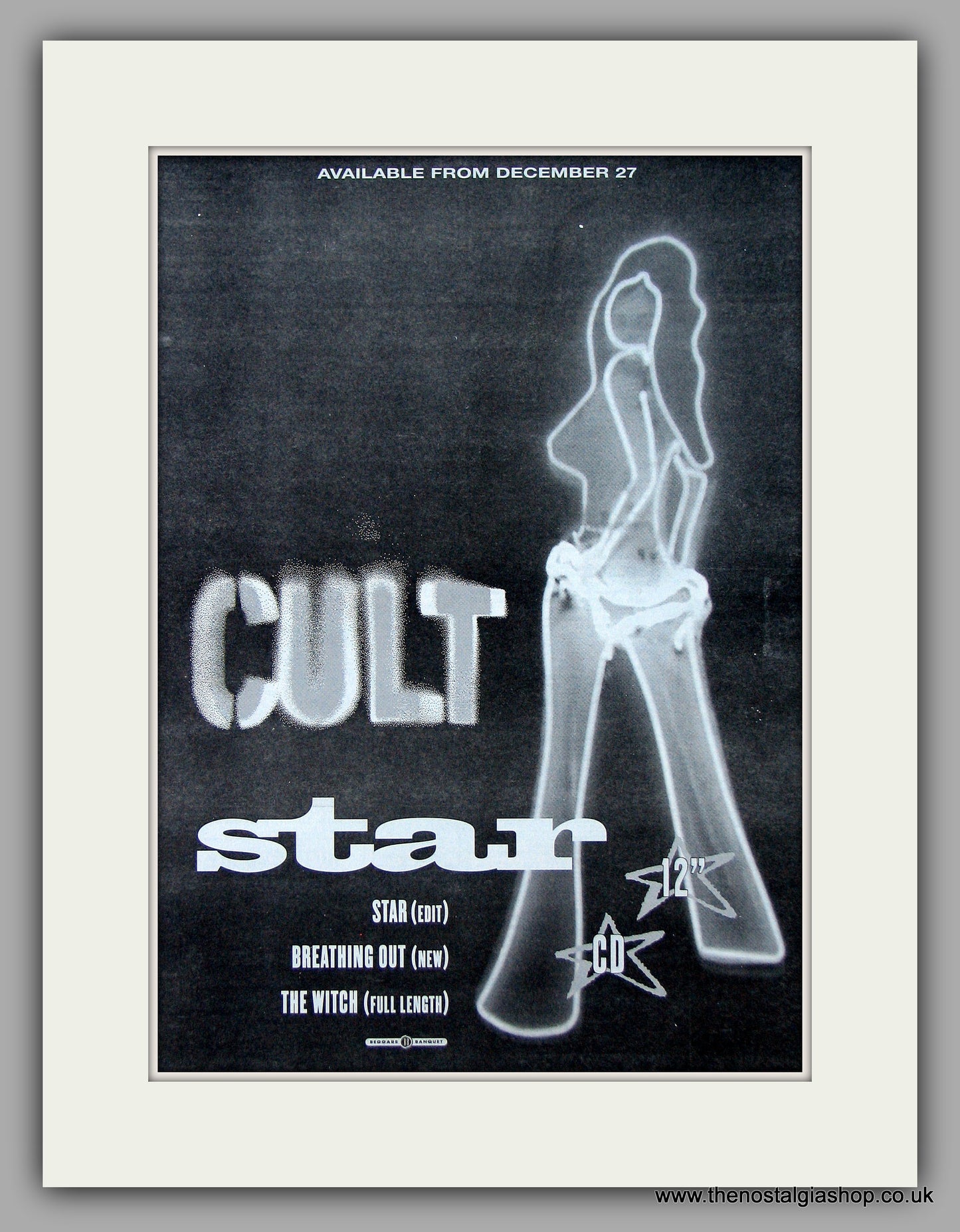 Cult - Star. Original Vintage Advert 1994 (ref AD10692)