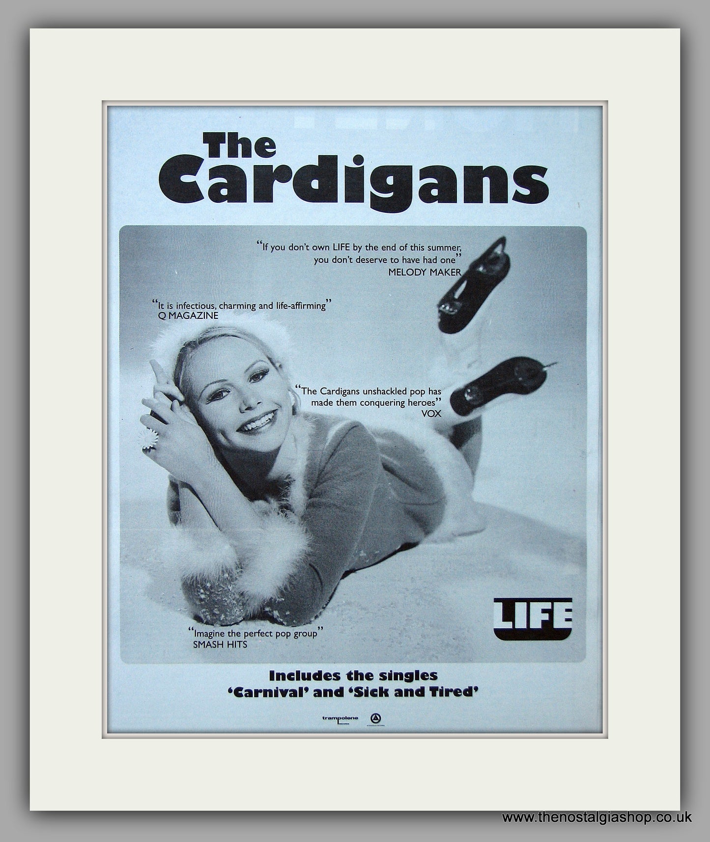 Cardigans (The) - Life. Original Vintage Advert 1995 (ref AD10693)