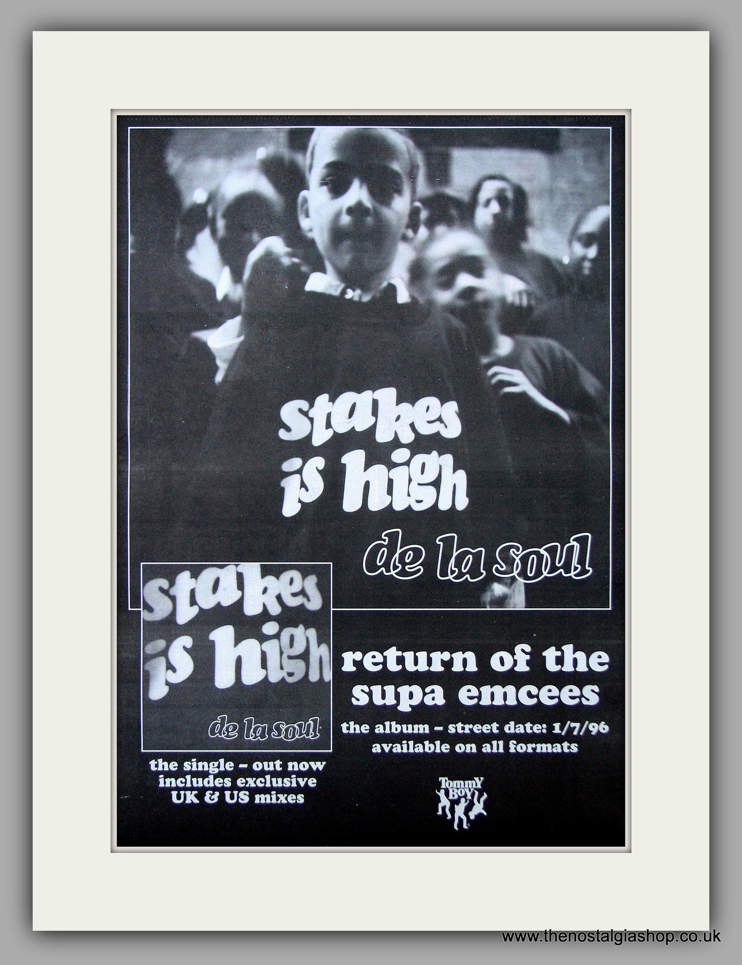 De La Soul - Stakes Is High. Original Vintage Advert 1996 (ref AD10714)