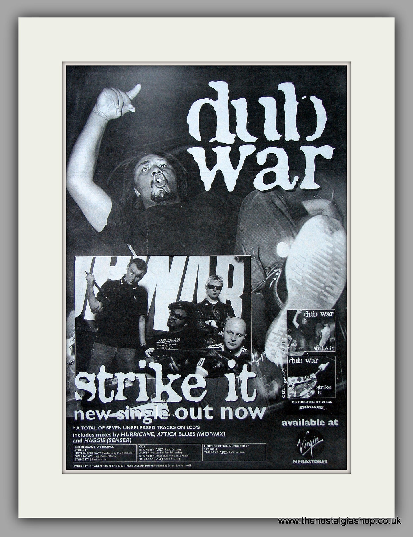 Dub War - Strike It. Original Vintage Advert 1995 (ref AD10715)