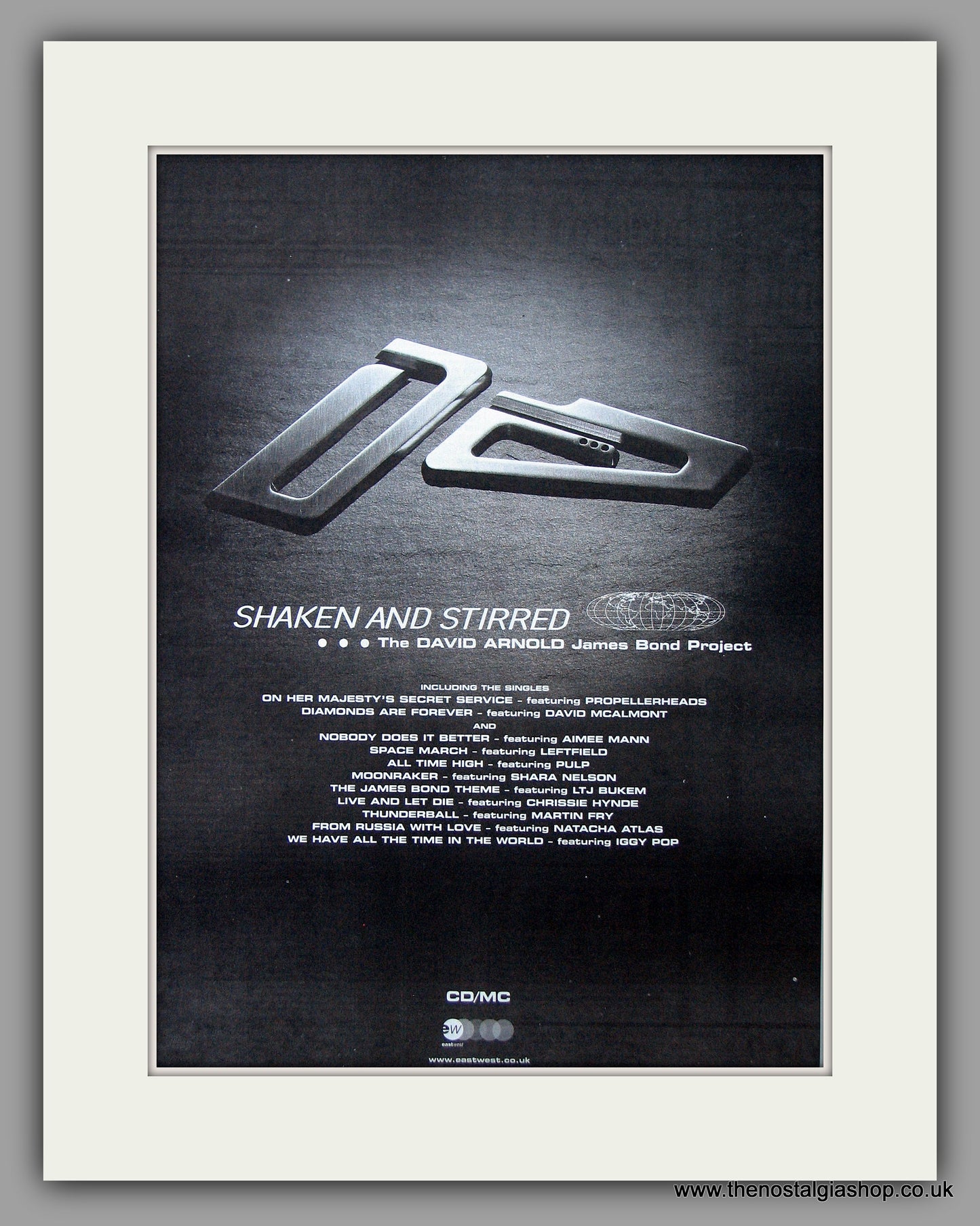 David Arnold James Bond Project - Shaken And Stirred. Original Vintage Advert 1997 (ref AD10717)