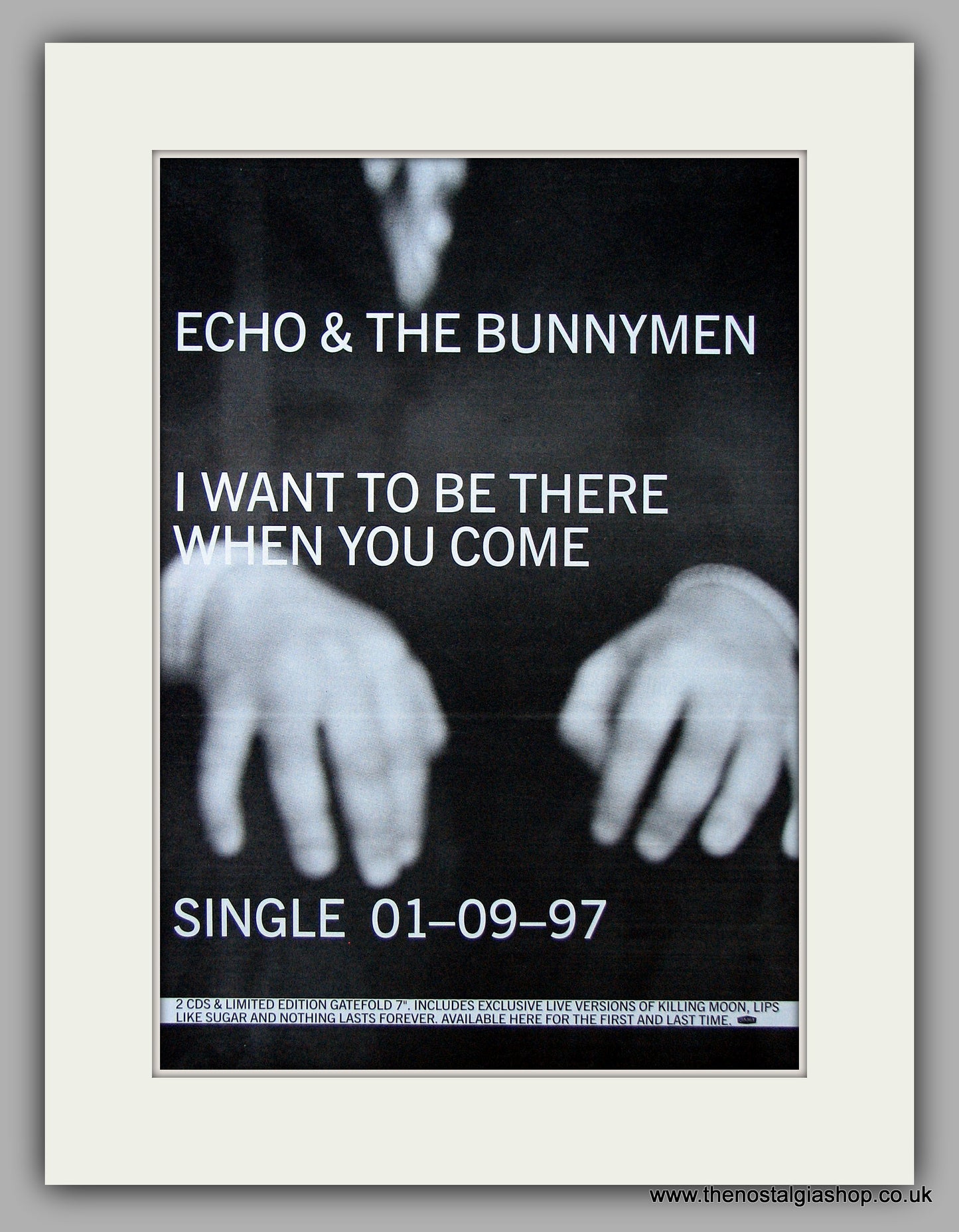 Echo & The Bunnymen - I Want To Be There When You Come. Original Vintage Advert 1997 (ref AD10727)