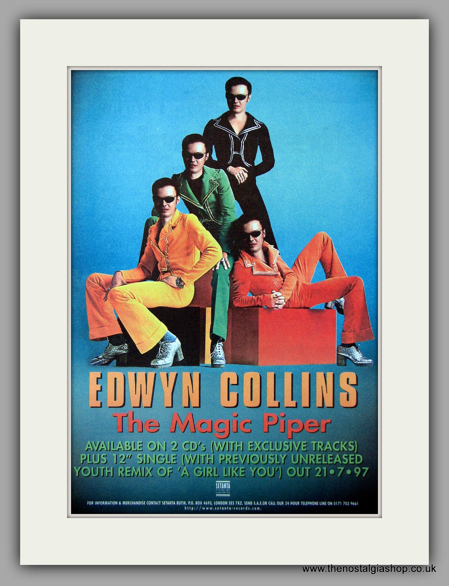 Edwyn Collins - The Magic Piper. Original Vintage Advert 1997 (ref AD10731)