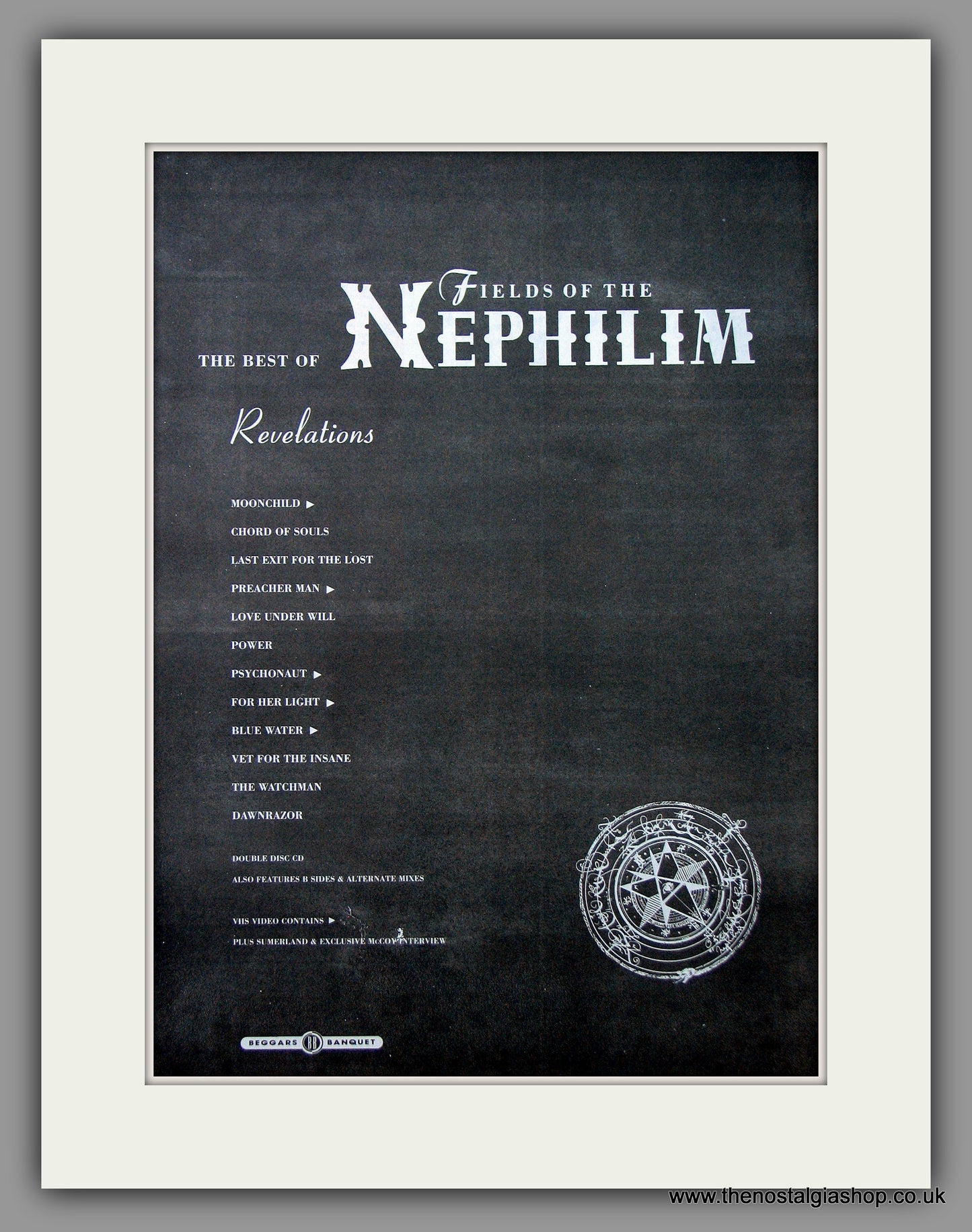 Fields Of The Nephilim - Revelations. Original Vintage Advert 1993 (ref AD10751)