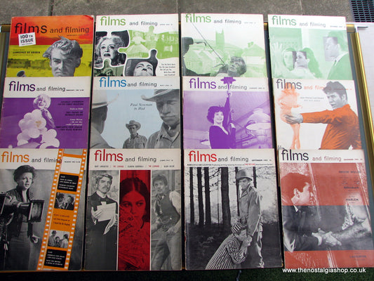 Films And Filming Magazines 1963. Full year 12 issues. Including 100th Issue. (MC107)