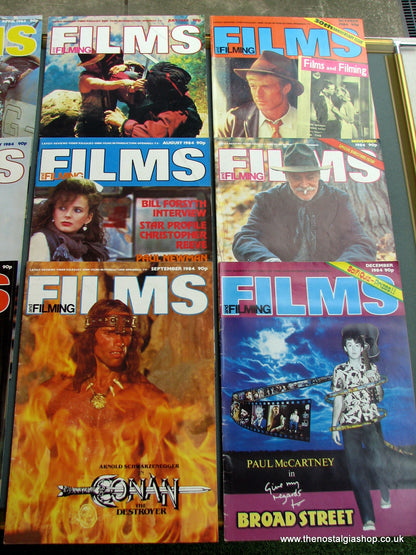 Films And Filming Magazines 1984. Full year 12 issues. (MC104)