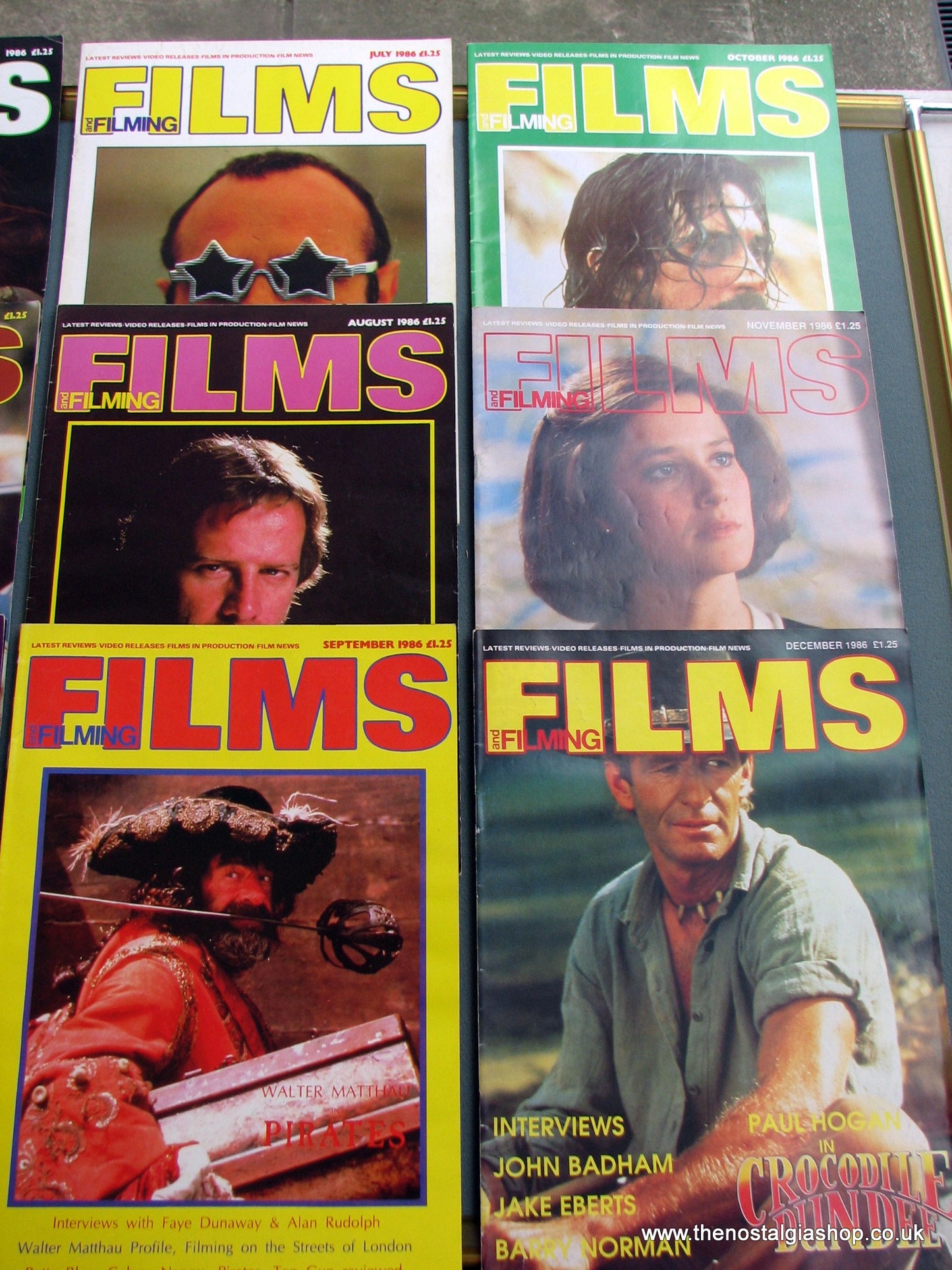 Films And Filming Magazines 1986. Full year 12 issues. (MC102)
