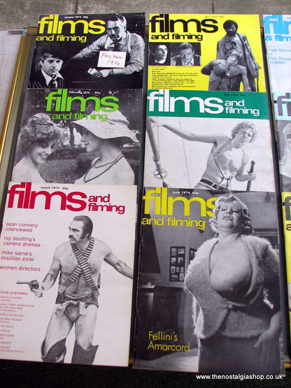Films And Filming Magazines 1974. Full year 12 issues. (MC101)