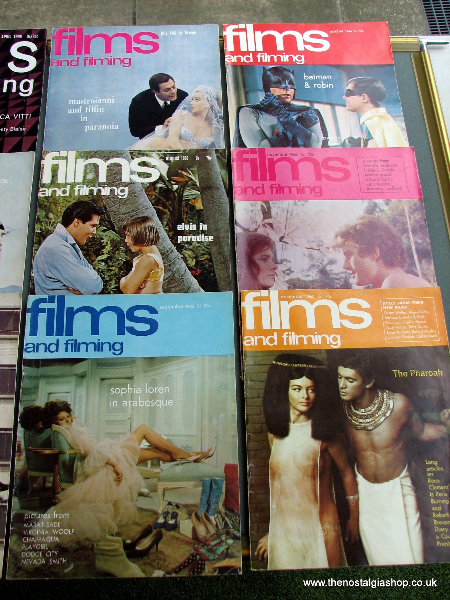 Films And Filming Magazines 1966. Full year 12 issues. (MC100)
