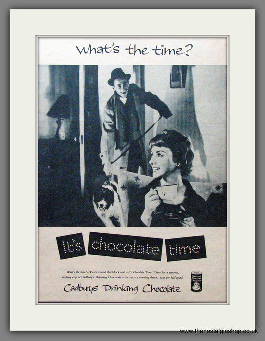 Cadbury's Drinking Chocolate. Original Advert 1958 (ref AD55266)