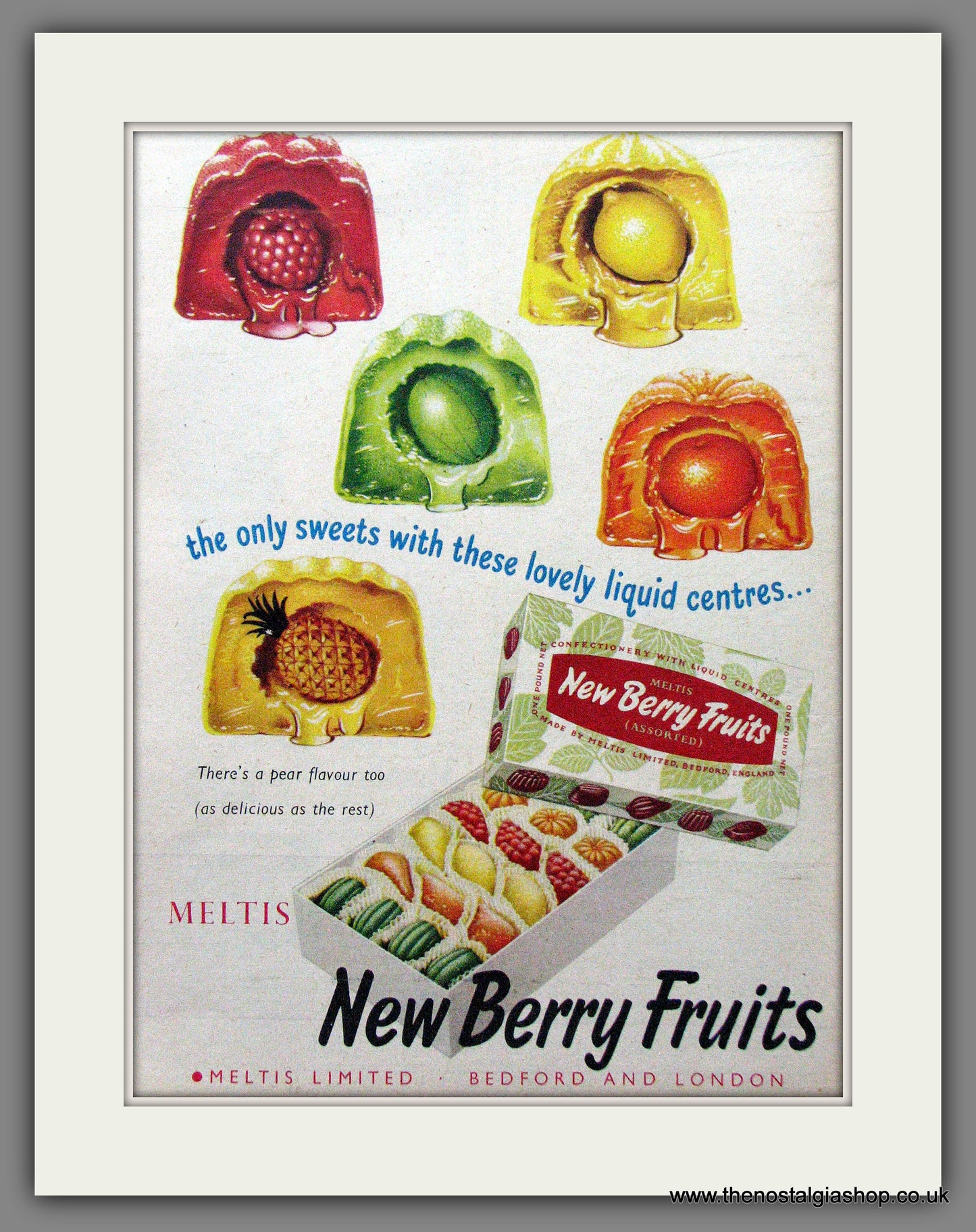 Meltis New Berry Fruits. Original Advert 1955 (ref AD55288)