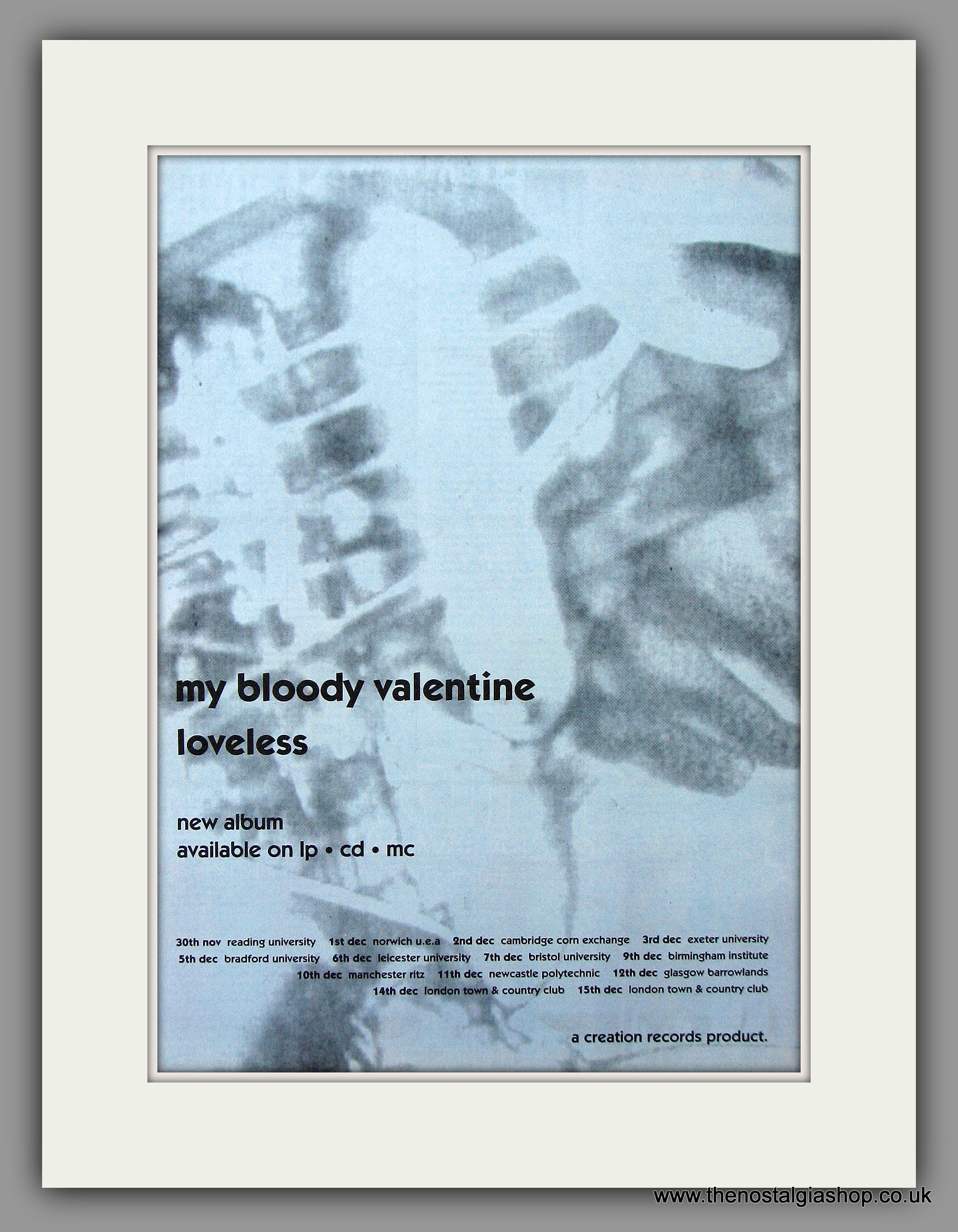 My Bloody Valentine - Loveless. Original Vintage Advert 1991 (ref