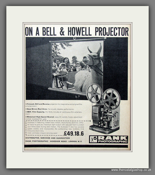 Bell & Howell Zoom Projector. Original Advert 1963 (ref AD55305)