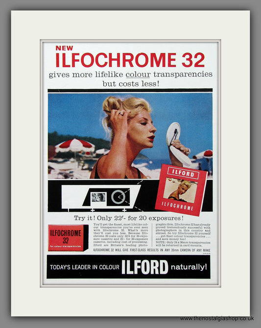 Ilford Ilfochrome 32 Colour Film. Original Advert 1963 (ref AD55329)