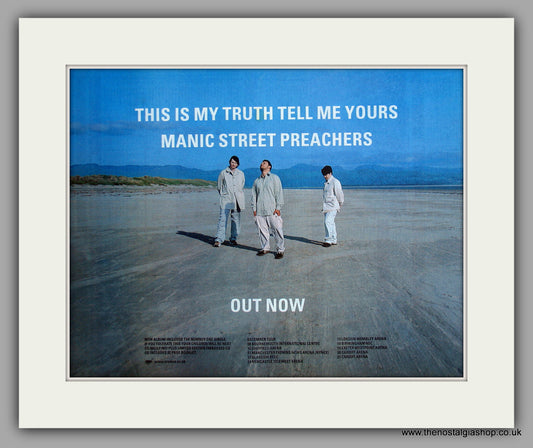 Manic Street Preachers - This Is My Truth Tell Me Yours. Original Vintage Advert 1998 (ref AD10903)