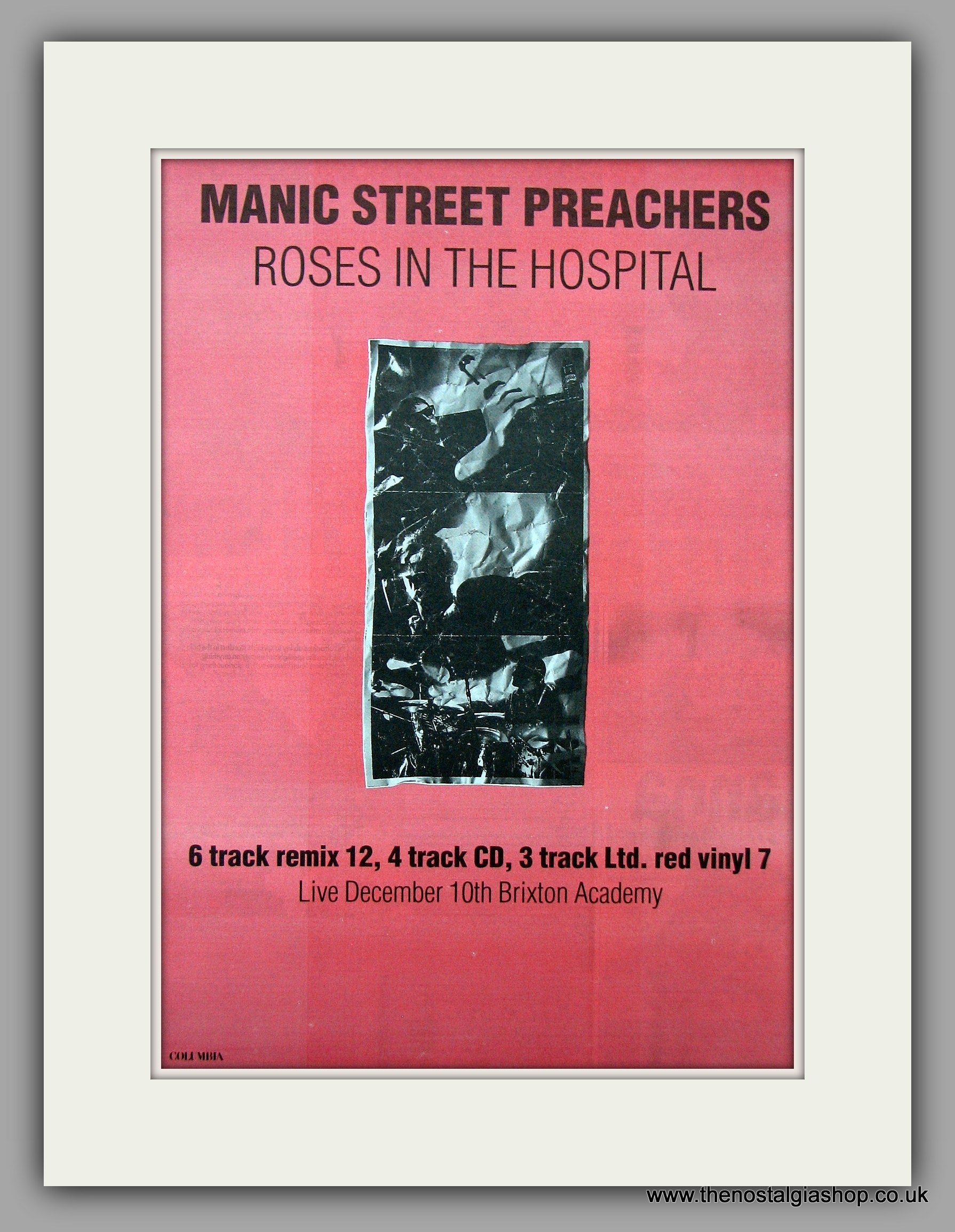 Manic Street Preachers Roses In The Hospital. Original Vintage Adver The Nostalgia Shop