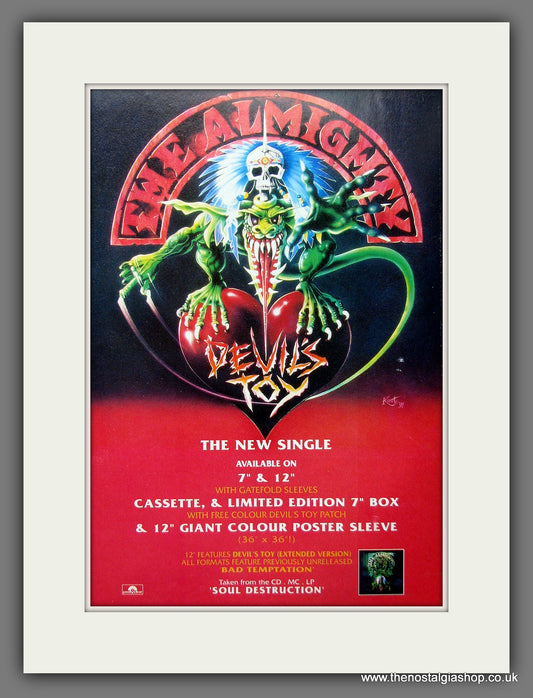 Almighty (The) Devil's Toy. 1991 Original Advert (ref AD55405)
