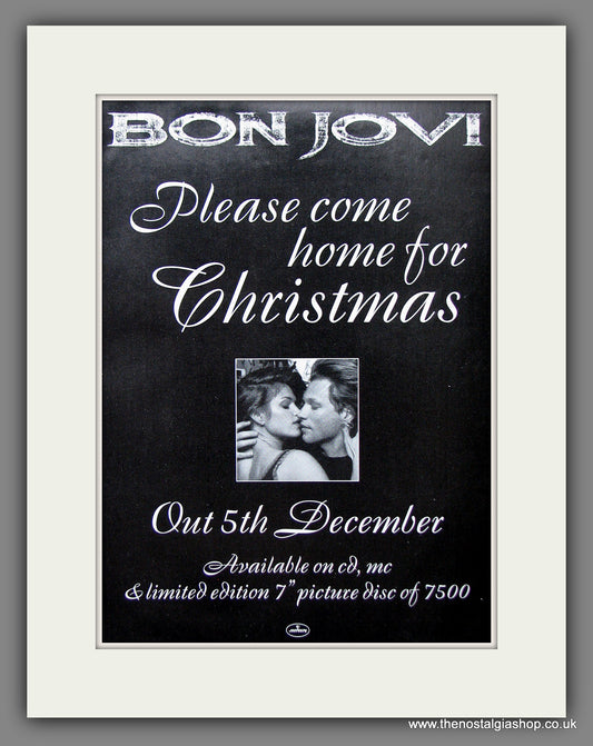 Bon Jovi. Please Come Home For Christmas. 1994 Original Advert (ref AD55406)